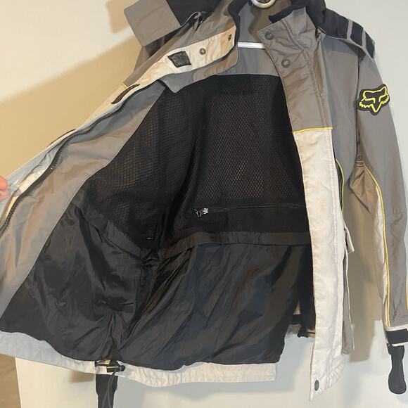 Fox Racing Winter Coat Parka Gray Black Men's M Snowmobiling Ski Hooded Jacket - Picture 14 of 15